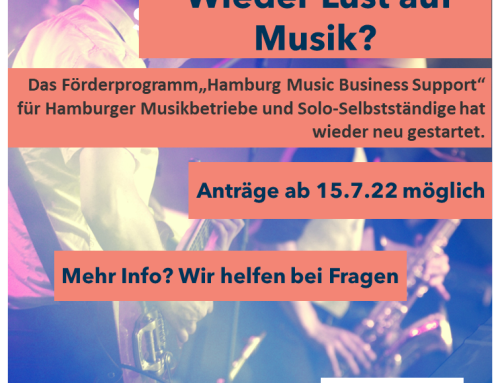Neu-Auflage des Förderprogramms „Hamburg Music Business Support“ 